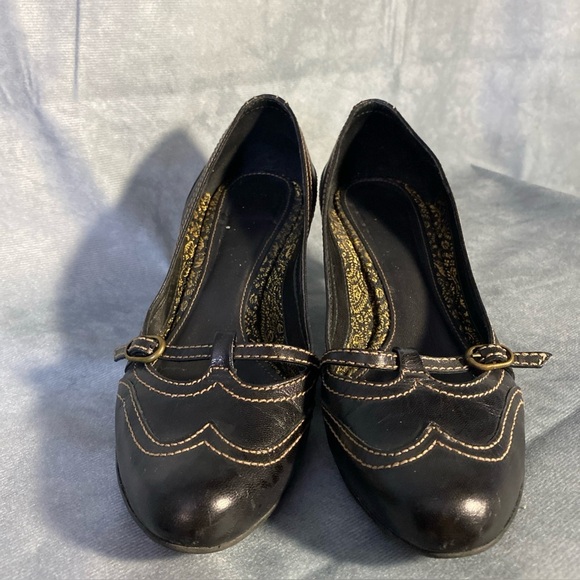 Zara Patent Leather Mary Jane kitten Heel Women Size 8 Y2K Acadamia Career - Picture 2 of 8